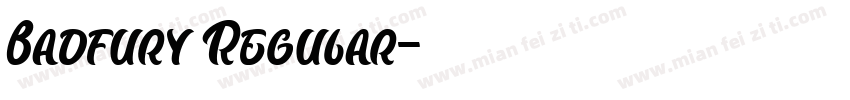 Badfury Regular字体转换